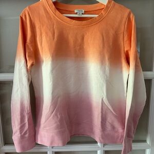 J. Crew Gradient Sweatshirt in Orange and Pink